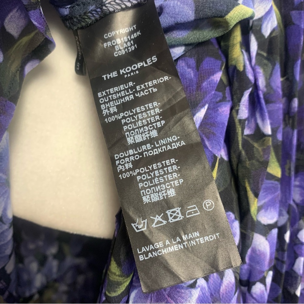 The Kooples Hortensia Floral Chiffon Pleated Maxi Dress - Picture 5 of 13